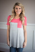 Coral Pocket Top