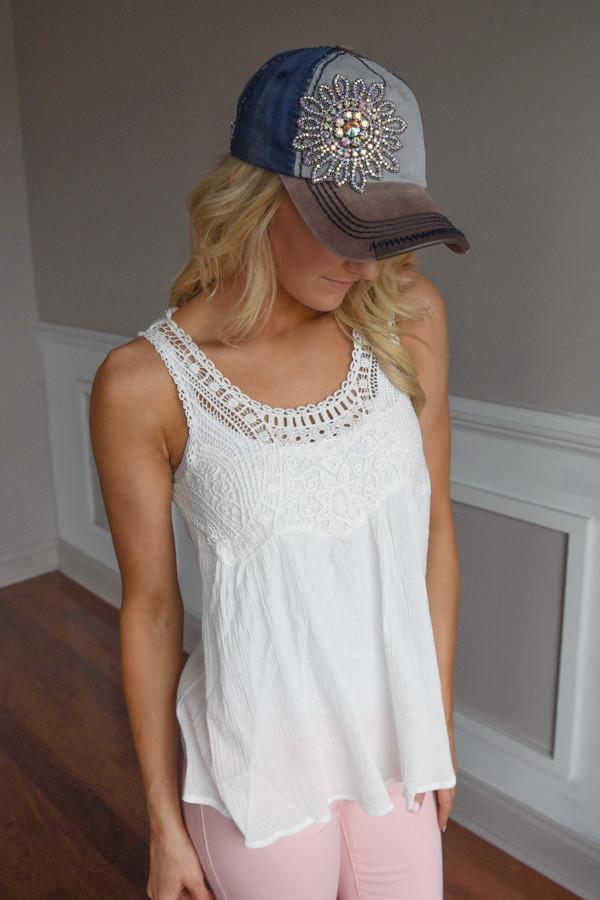 Glam Blue & Brown Baseball Cap