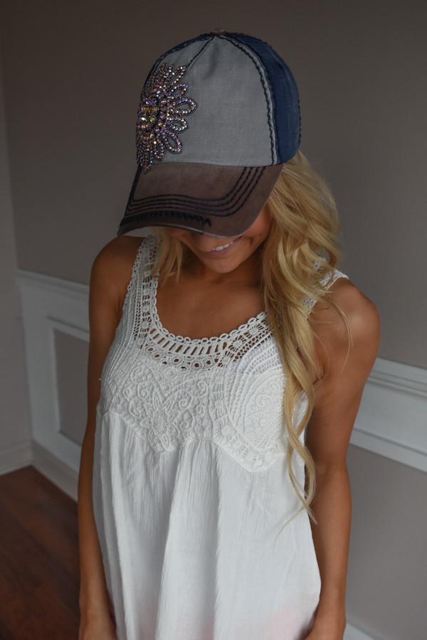Glam Blue & Brown Baseball Cap
