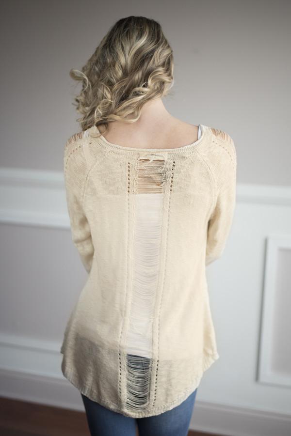 Just for Looks Taupe Sweater Top