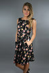 Floral Fields Dress ~ Black