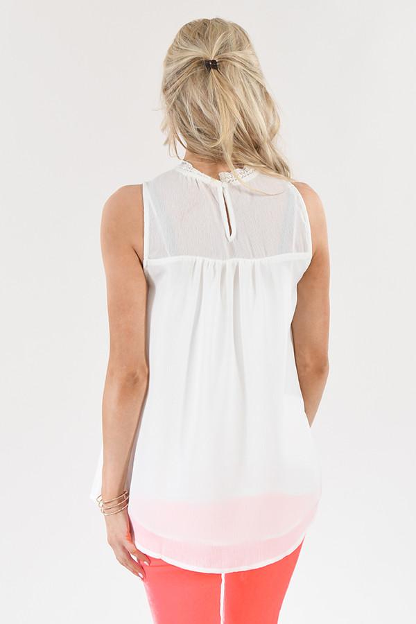 White Lace Tank Top