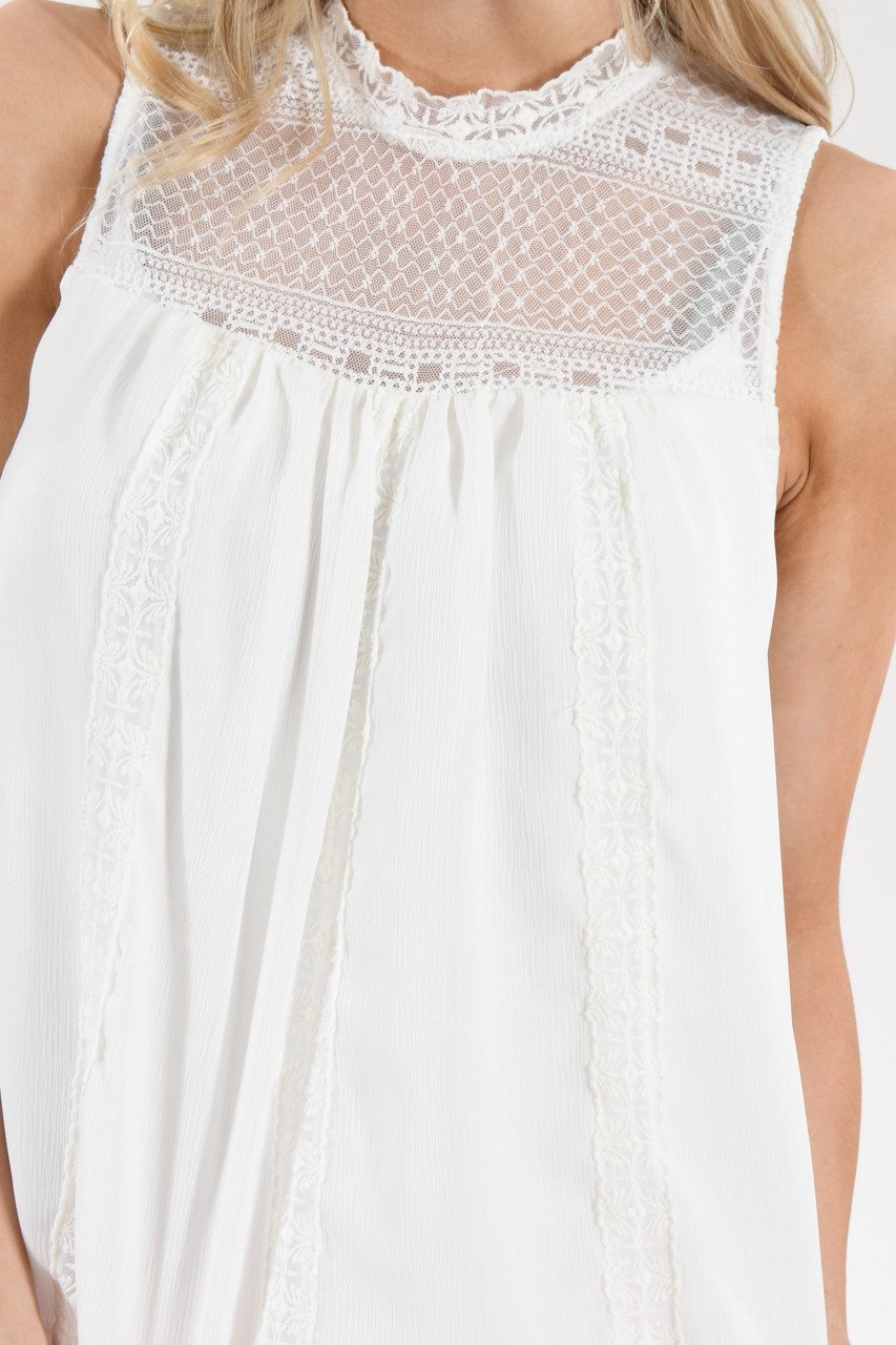 White Lace Tank Top