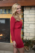 Sassy in Red Long Sleeve Dress