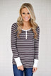 What About Us Striped & Lace Top