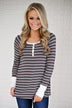 What About Us Striped & Lace Top