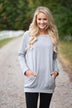 Cozy as a Bug in a Rug Top ~ Grey
