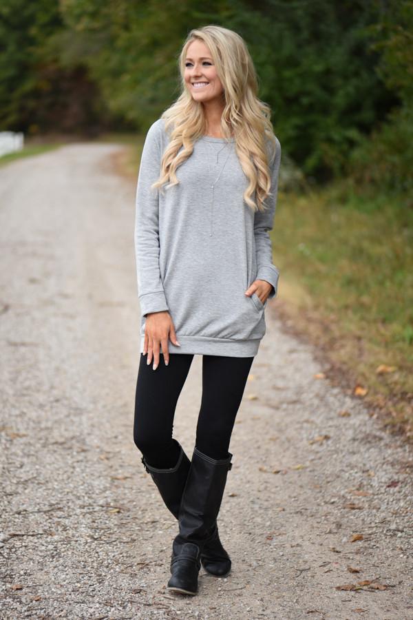 Cozy as a Bug in a Rug Top ~ Grey