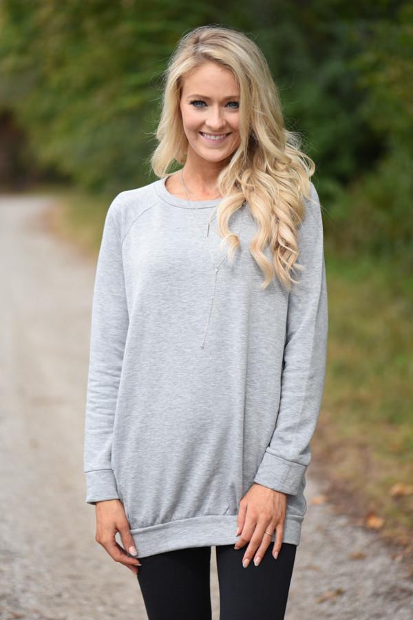 Cozy as a Bug in a Rug Top ~ Grey
