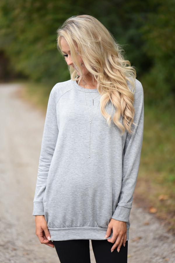 Cozy as a Bug in a Rug Top ~ Grey