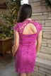 Feisty in Fuchsia Lace Dress