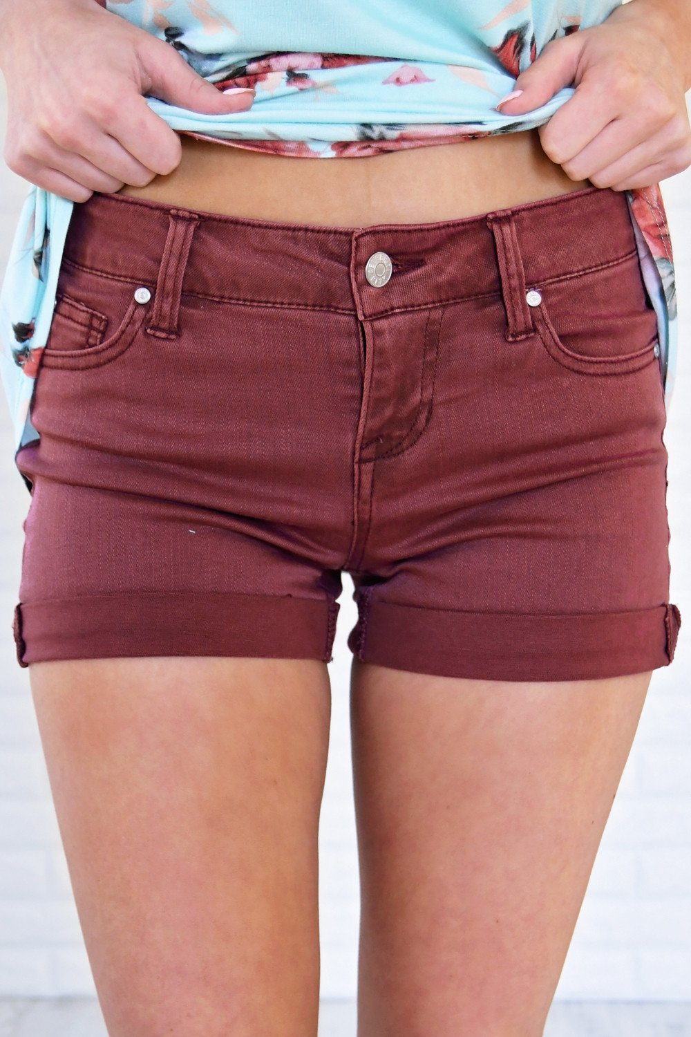 Calypso Shorts ~ Burnt Maroon