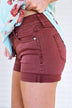 Calypso Shorts ~ Burnt Maroon