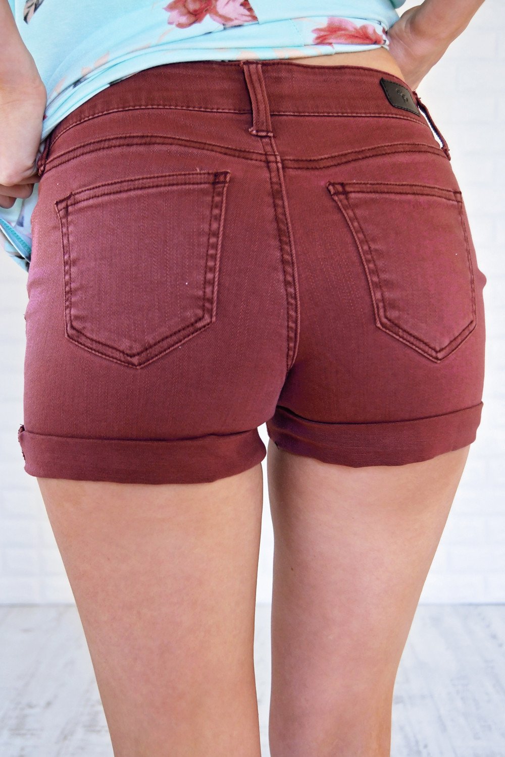 Calypso Shorts ~ Burnt Maroon