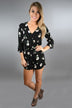 Black Floral Romper