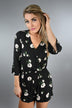 Black Floral Romper