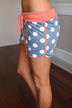 Coral/Blue Shorts
