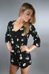 Black Floral Romper