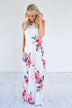 Cherished Love White Floral Maxi Dress