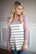 Mauve Crochet Pocket Top