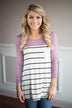 Mauve Crochet Pocket Top