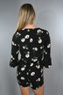 Black Floral Romper