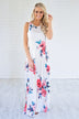 Cherished Love White Floral Maxi Dress