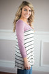 Mauve Crochet Pocket Top
