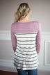 Mauve Crochet Pocket Top