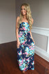 Navy Floral Maxi