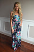 Navy Floral Maxi