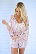 Audrey Pink Floral Romper