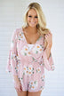 Audrey Pink Floral Romper