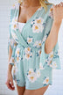 Audrey Blue Floral Romper
