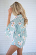 Audrey Blue Floral Romper