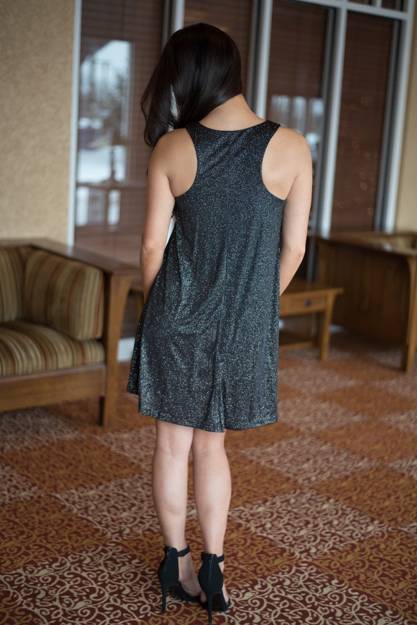 Sparkle The Night Away Dress - Black