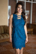 Electric Blue Lace Dress