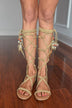 Feathered Gladiator Sandals