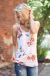 Dusty Coral Floral Tank Top