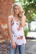 Dusty Coral Floral Tank Top