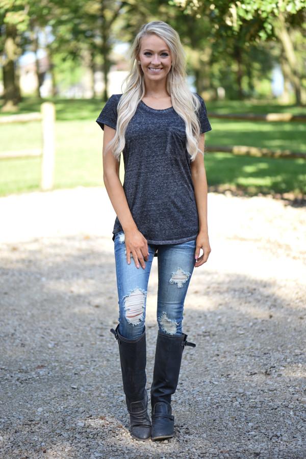 Casual Comfort - Black Tee