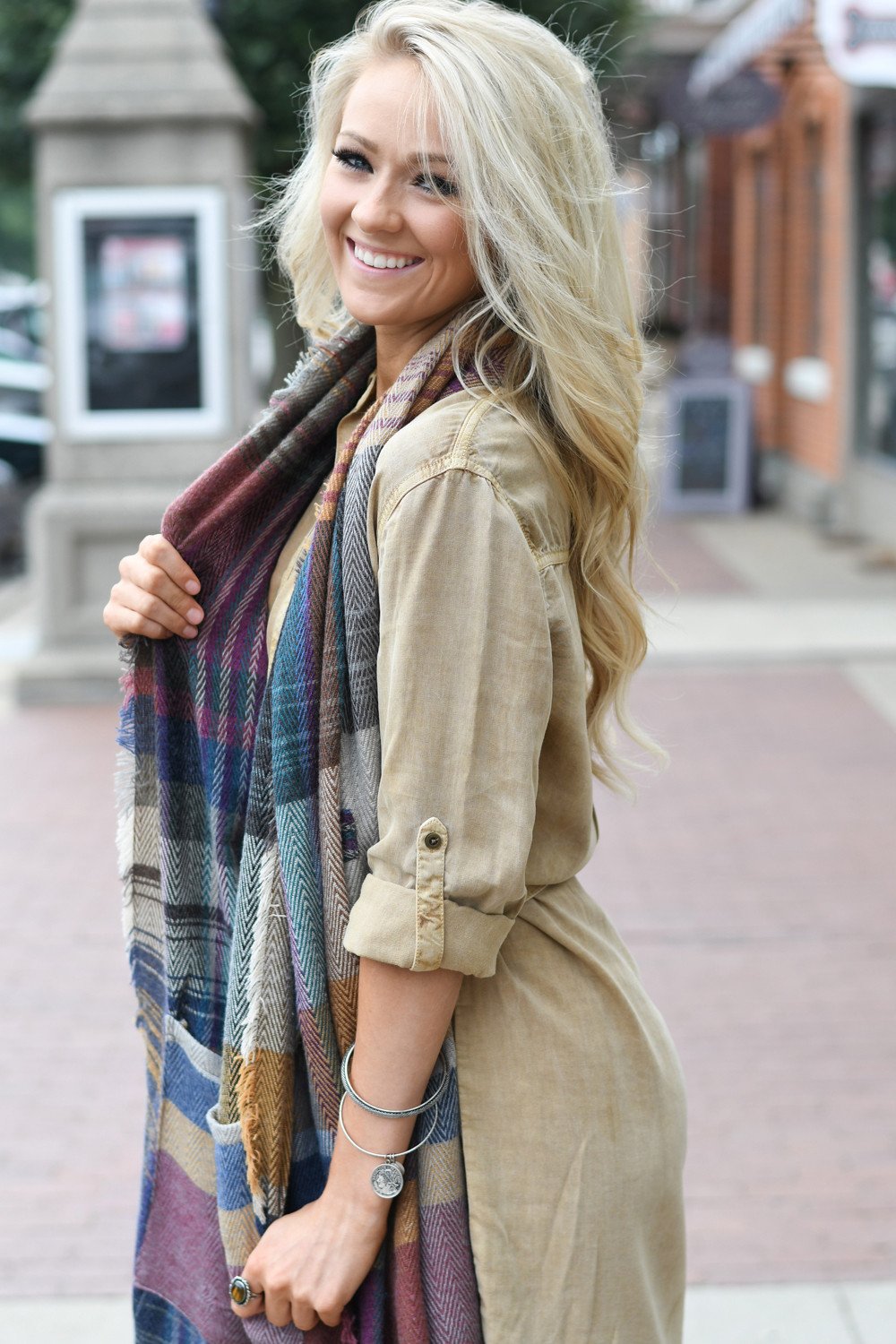 Pink & Purple Poncho Scarf