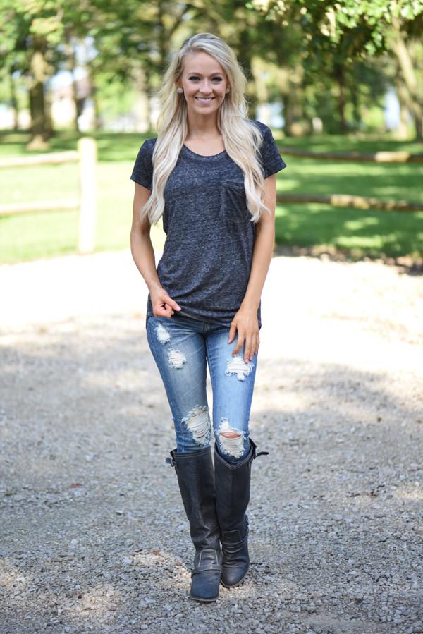 Casual Comfort - Black Tee