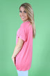 Light Pink Essential V-Neck Top