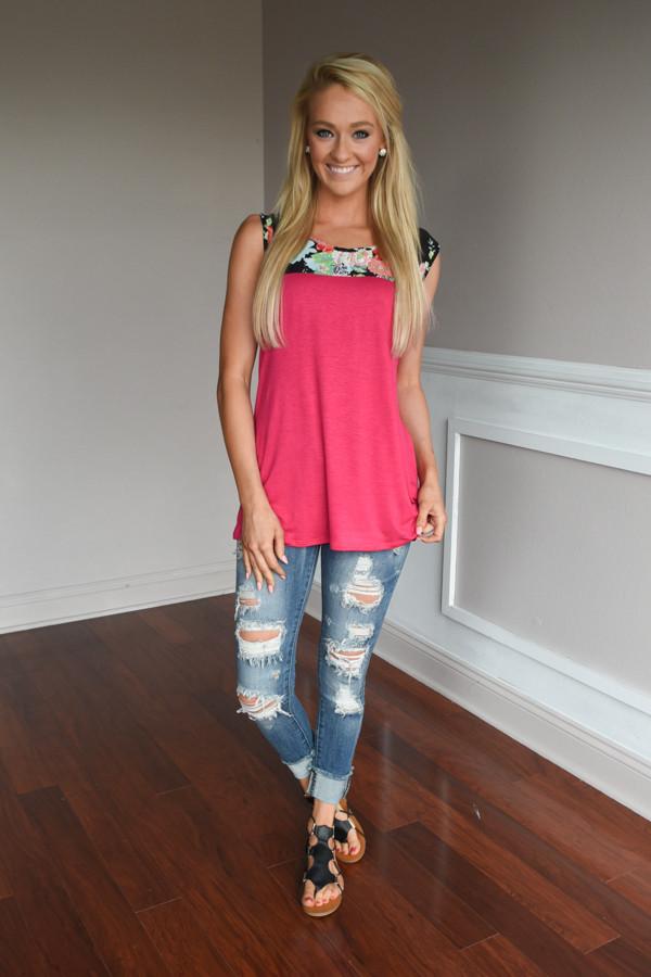 Summer Picnic Tank ~ Pink