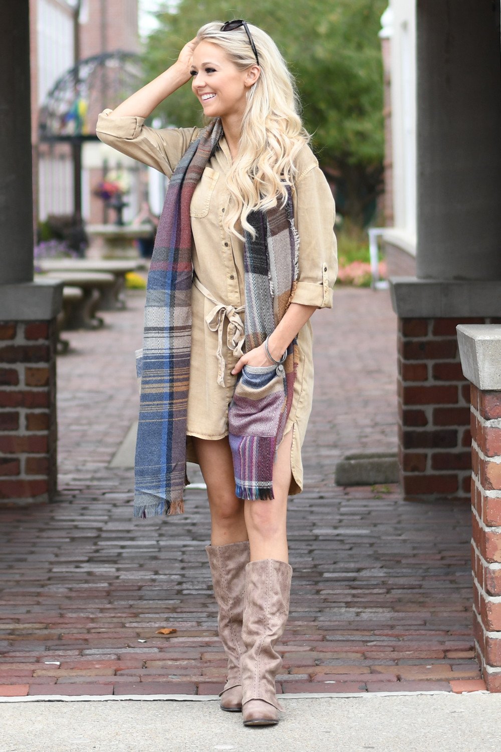 Pink & Purple Poncho Scarf