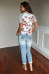A Little Flirty Floral Top Grey