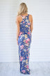 Always Thinking of You Blue Floral Maxi Dress