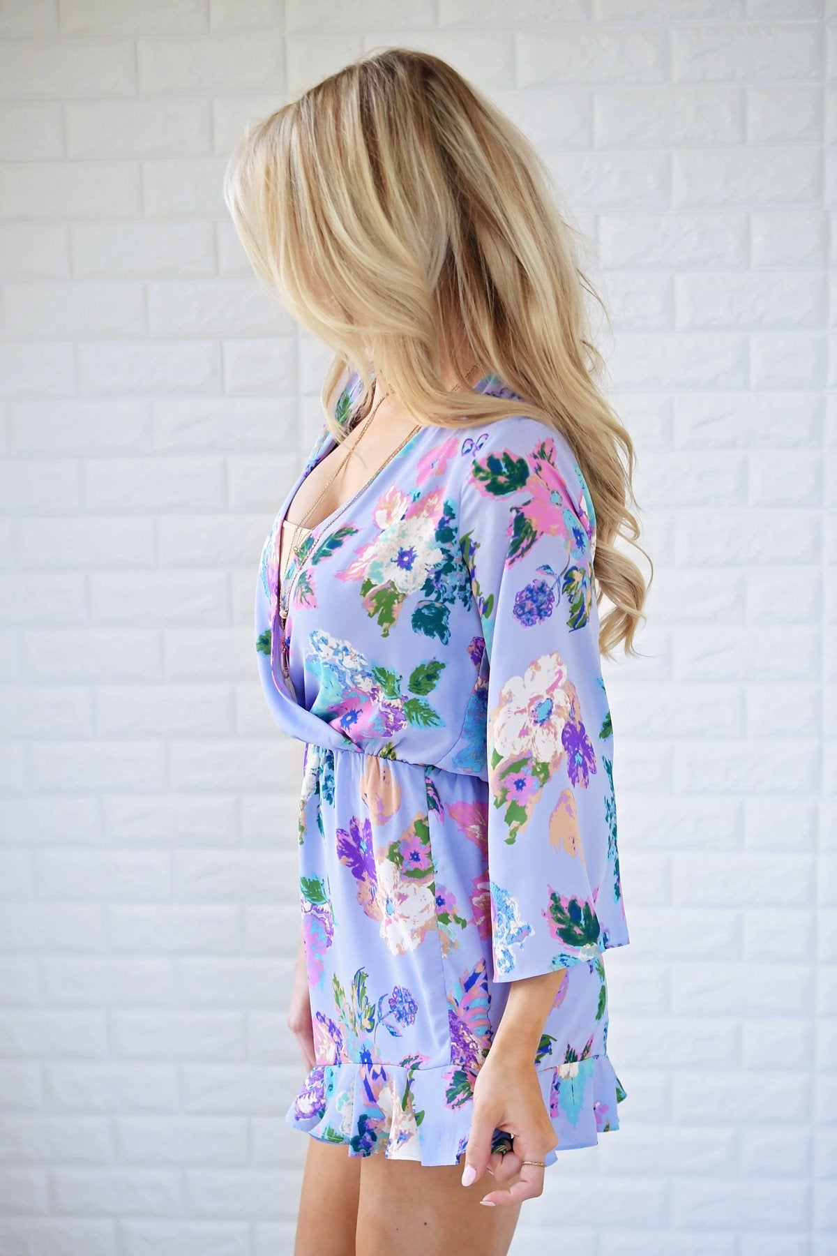 Mermaid Purple Floral Romper