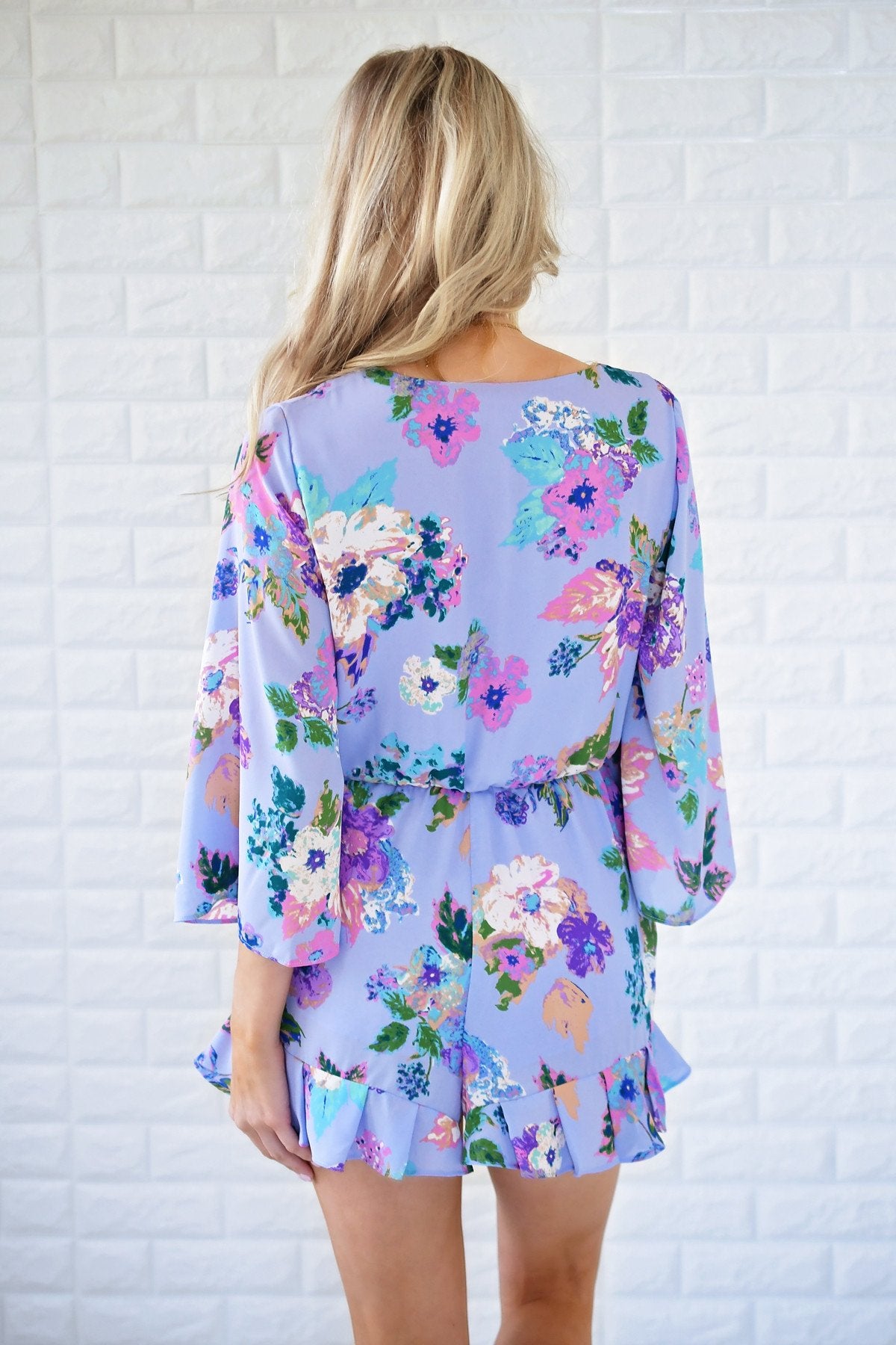 Mermaid Purple Floral Romper